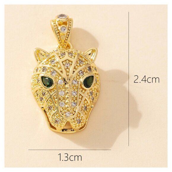 Brand New Leopard Necklace 18KGP with 18" Chain - Picture 4 of 4